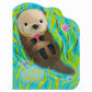 Children's book cover featuring an otter holding a flower with underwater illustrations.