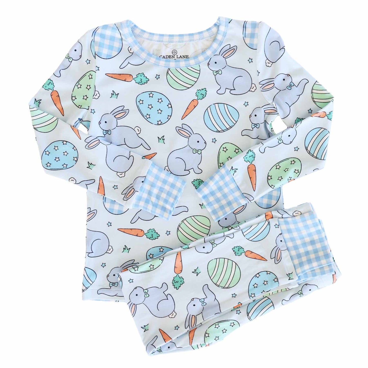 Hoppy Spring Two Piece Pajama Set | Blue