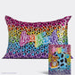 Lisa Frank x Kitsch Standard Satin Pillowcase // Rainbow Leopard