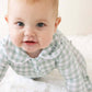 Peter Pan Collar Zipper Footie | Moss Gingham