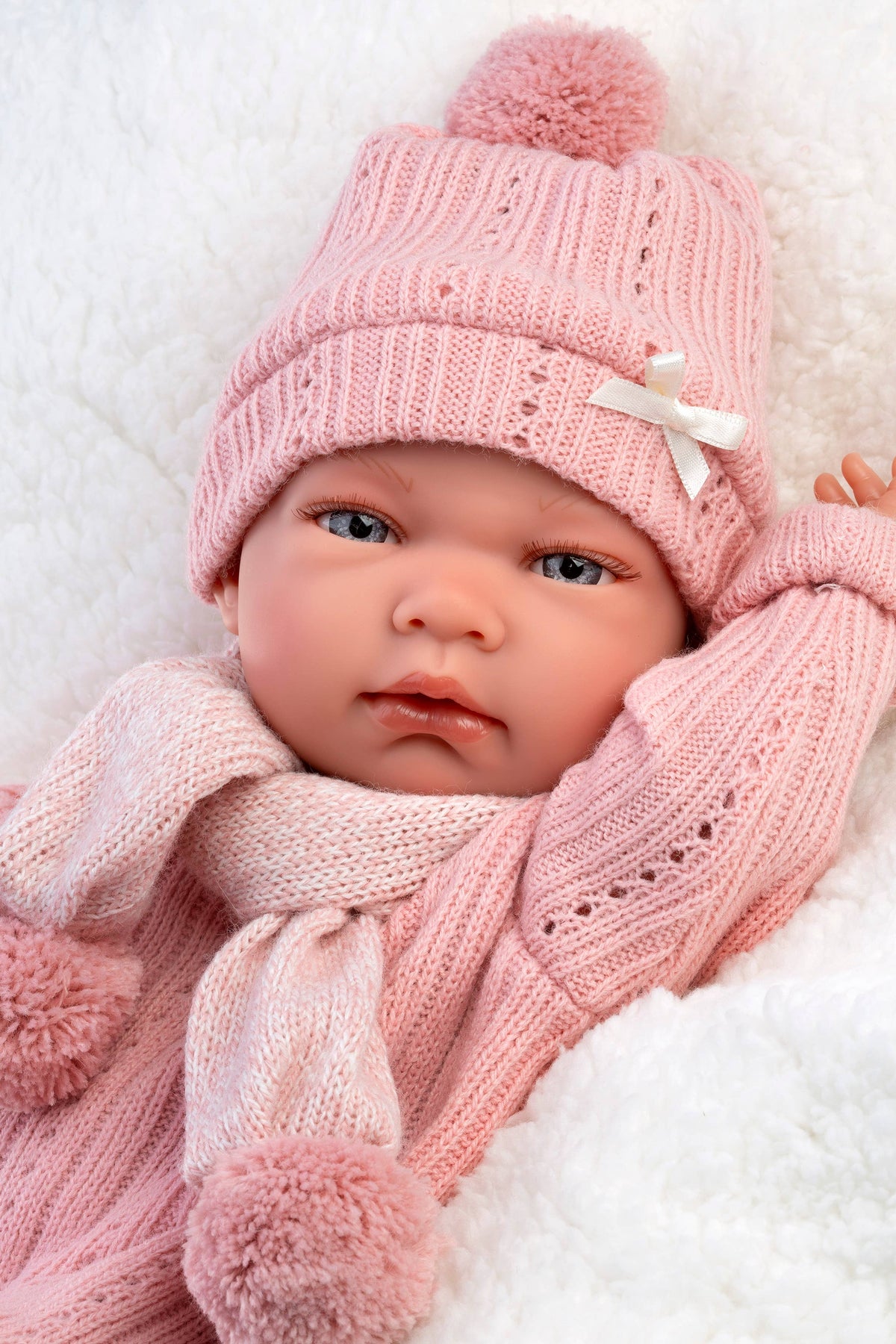 Newborn Doll Jessa with Cushion (15.7")