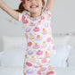 Two Piece Short Pajama Set | Poolside Pups Pink
