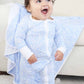 Blue-tiful Bows Convertible Zip Romper