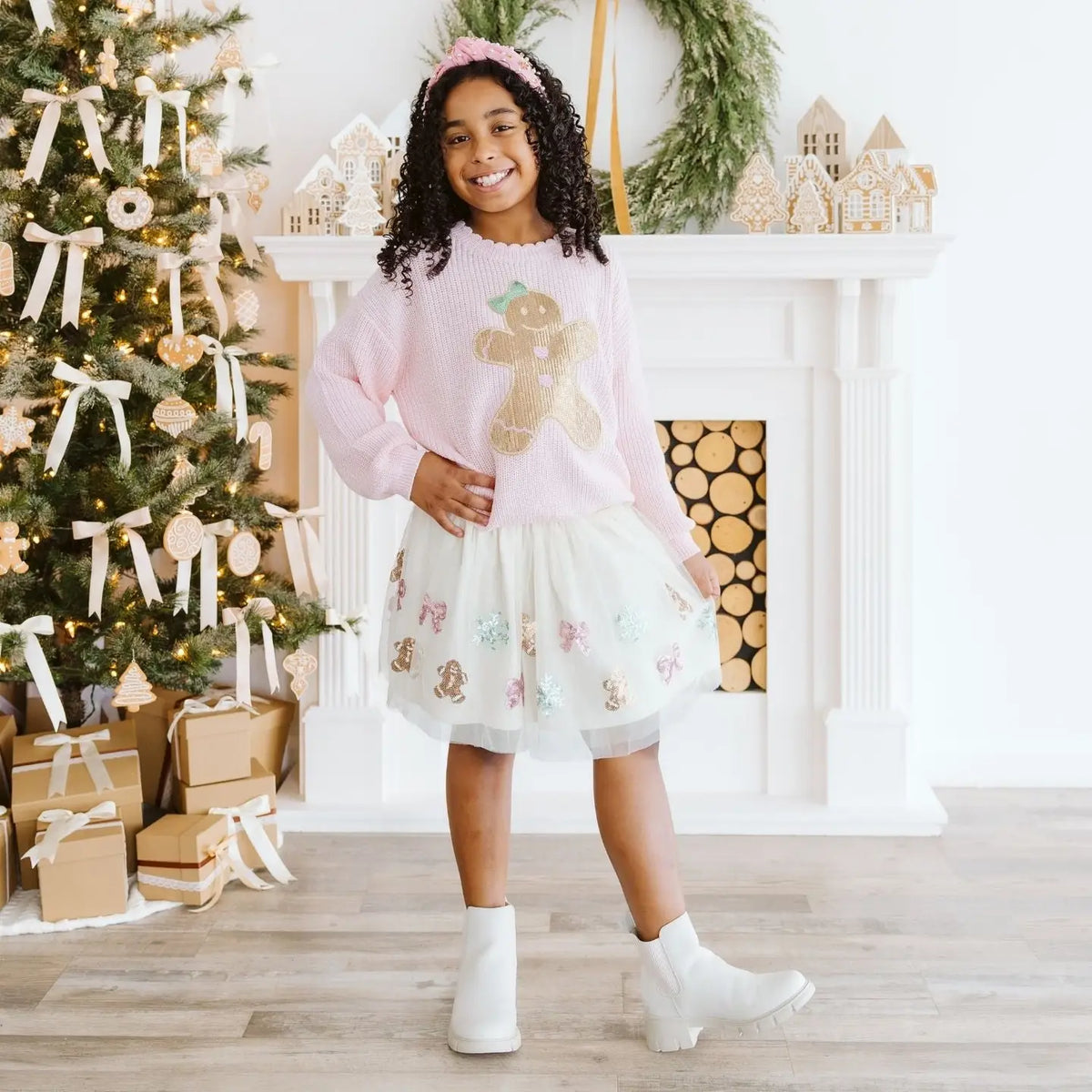Sequin Gingerbread Sweater