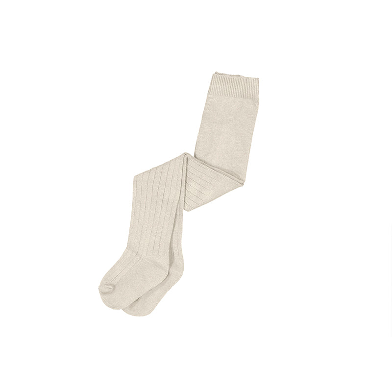 Girl Ribbed Tights // Sand // 10003-21