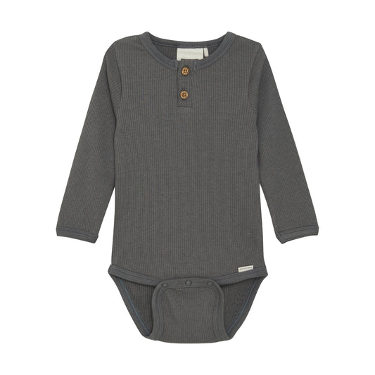 L/S Rib Bodysuit // Gargoyle