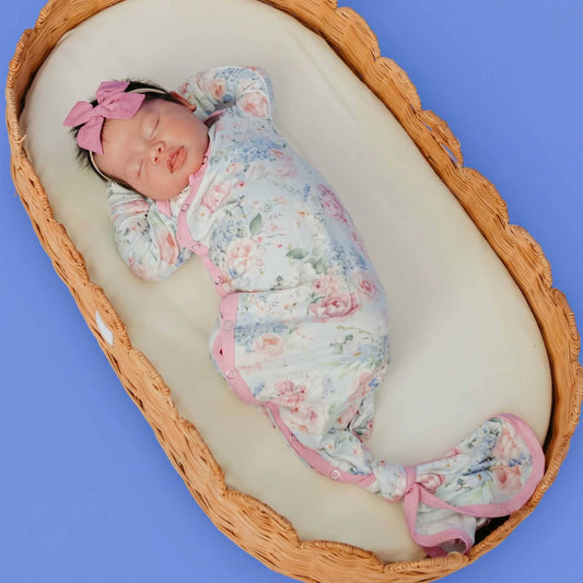 Newborn Knotted Gown // Genevieve