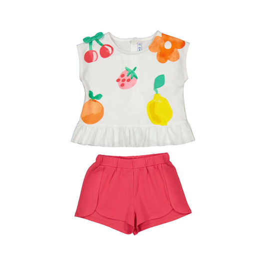 Children's Tropical Short set featuring fruit