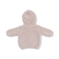 Chenille Hooded Jacket with Striped Texture // Stone