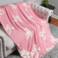 Pink Ribbons / Bows Reversible Throw Blanket