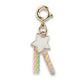 Gold charm with a star and colorful handle 