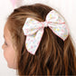 Sweet Floral Bow Clip - Kids Hair Bow - Spring