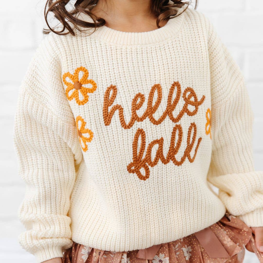Hello Fall Knit Sweater - Girls Clothes