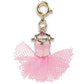 Pink ballerina charm with gold dress