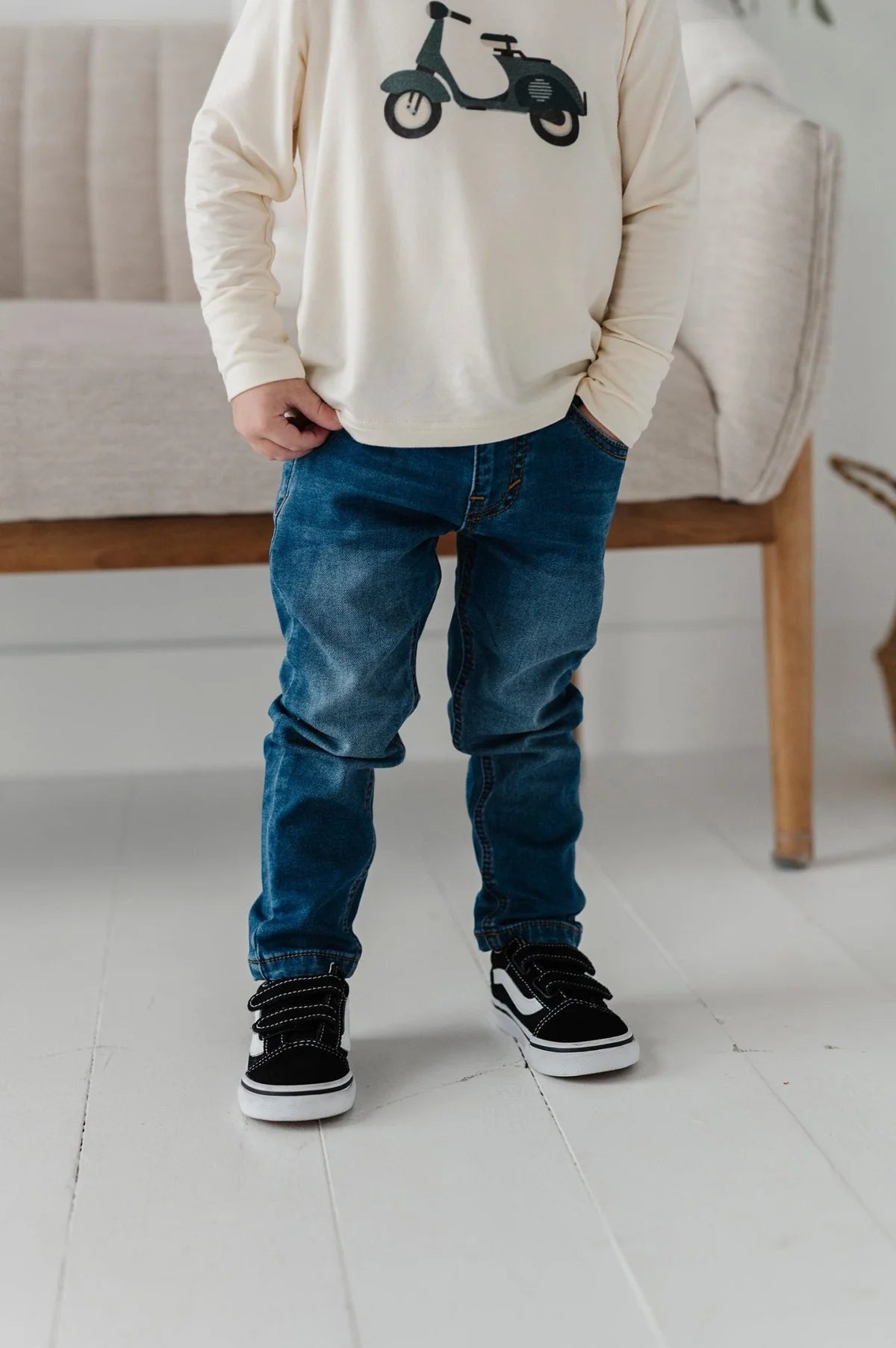 Boys Slim Denim Pants // Medium Wash