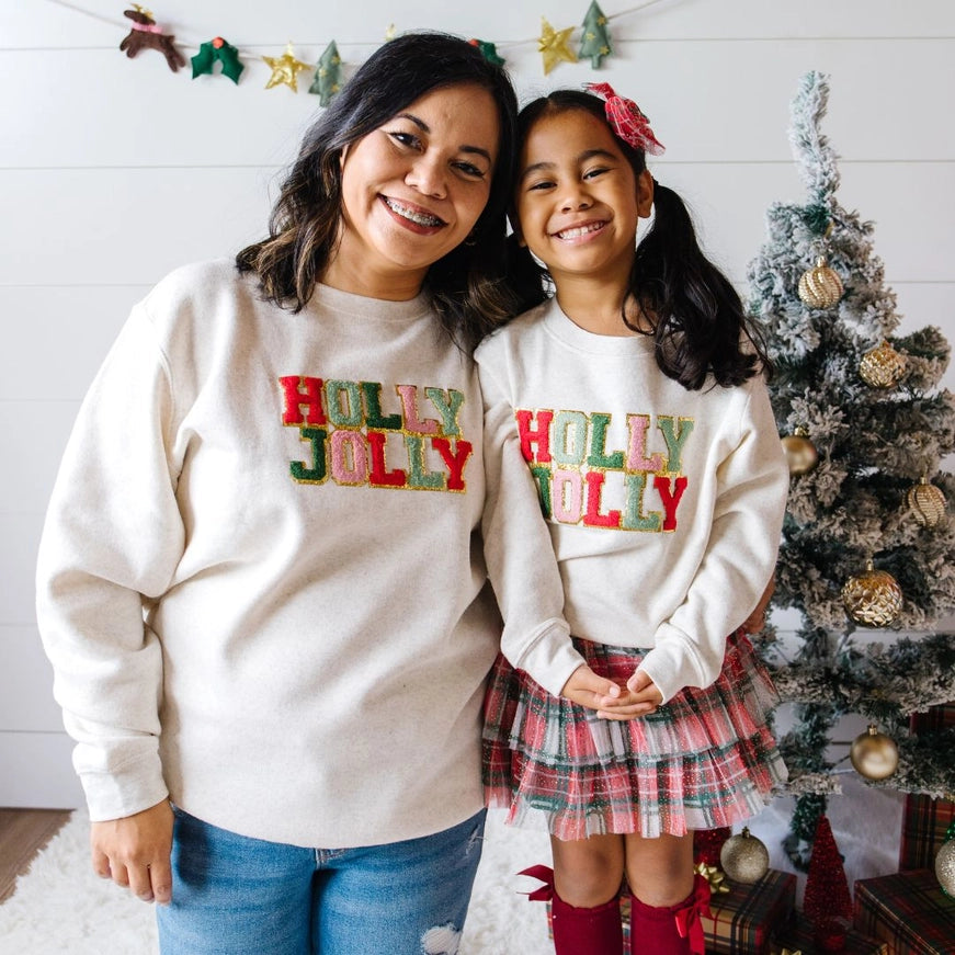 Holly Jolly Patch Sweatshirt // Adult