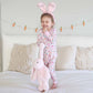 Hoppy Spring Two Piece Pajama Set | Pink