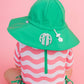 Kids Bright Green Sun Protective Hat