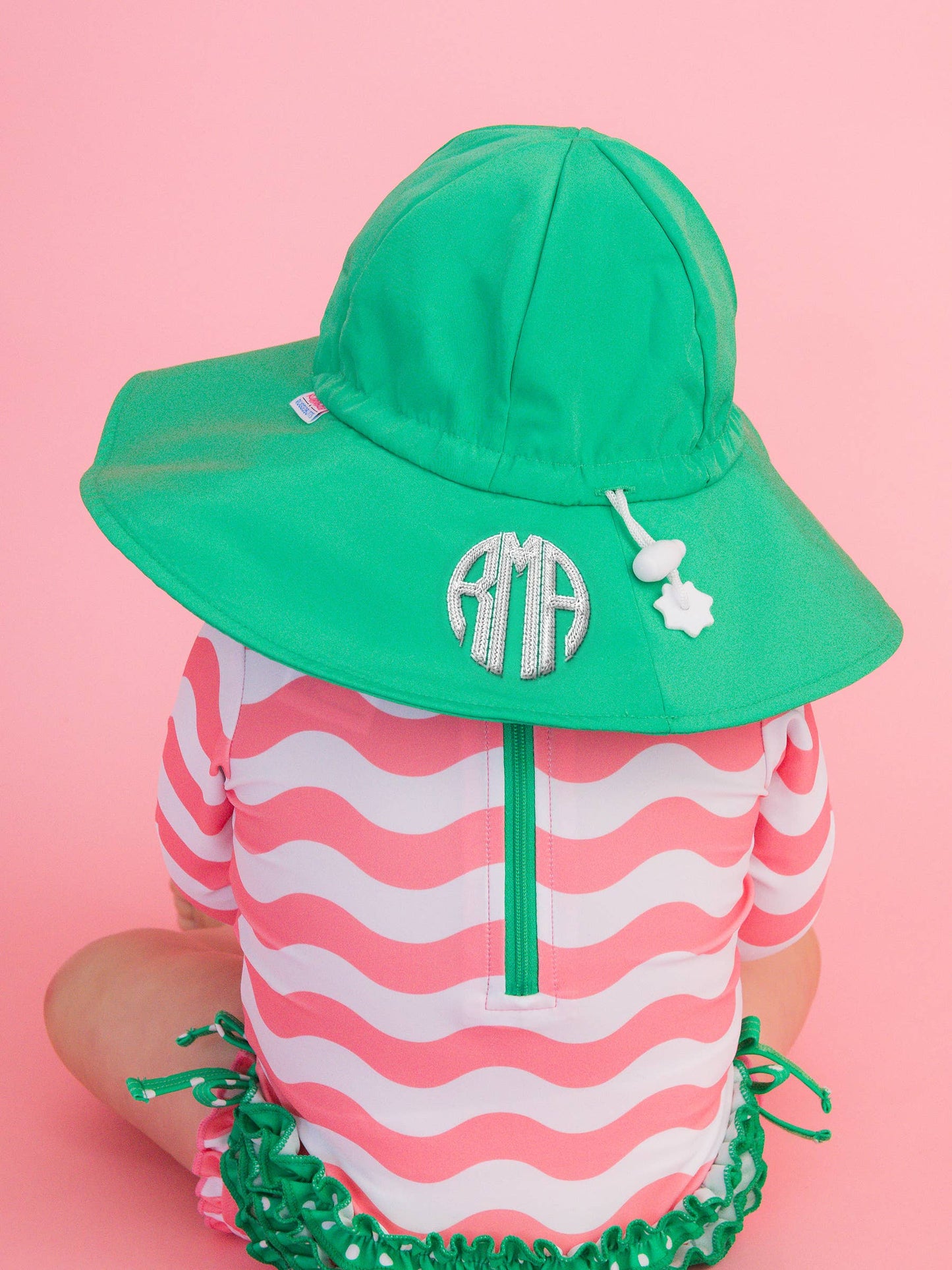 Kids Bright Green Sun Protective Hat