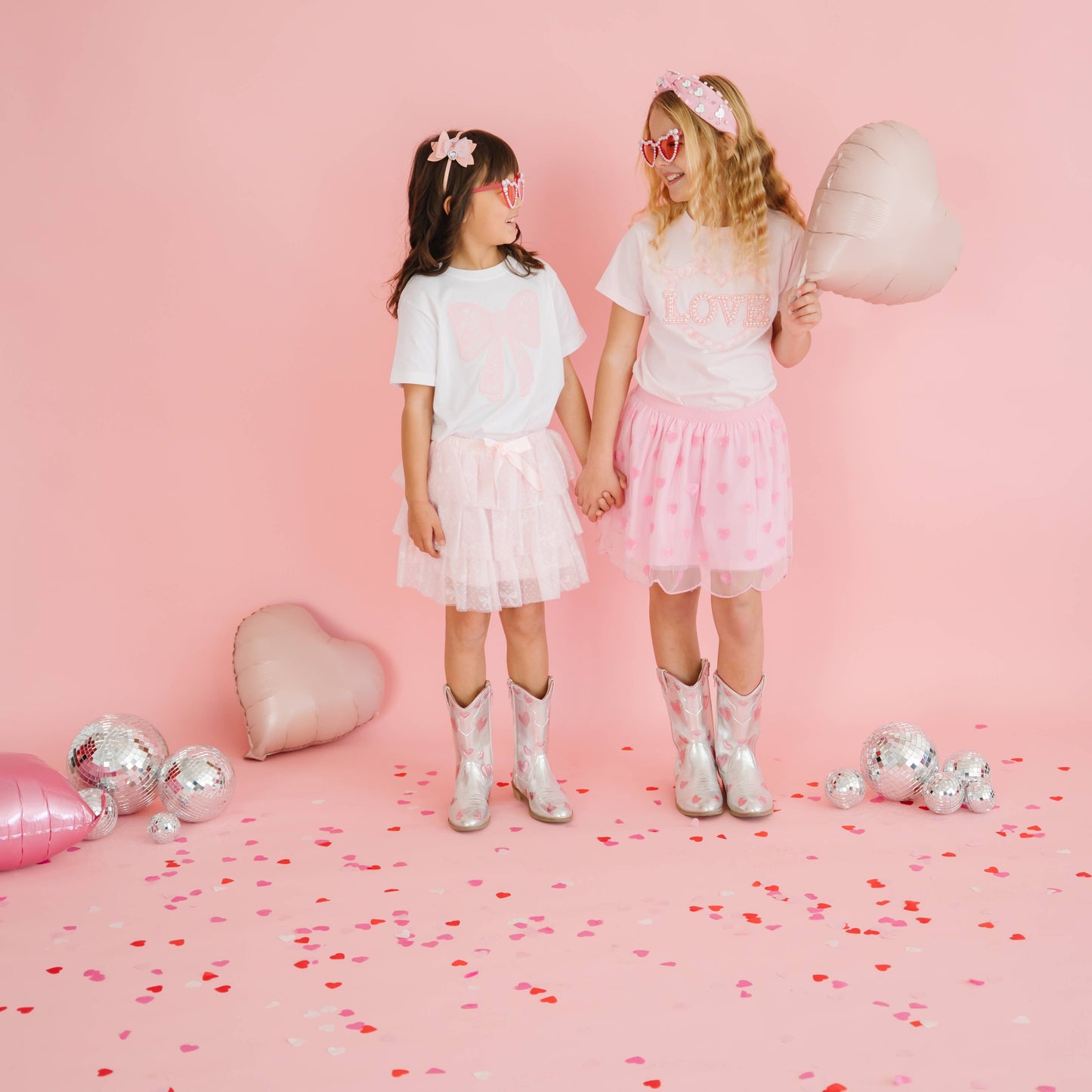 Lace Bow Puff Ink Short Sleeve T-Shirt - Kids Clothing