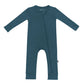 Teal baby onesie with zipper closure