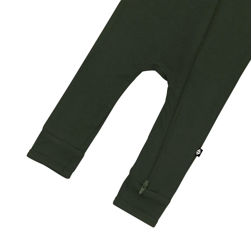 Bamboo Zipper Coverall // Fir