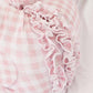 Peter Pan Collar Ruffle Zipper Footie | Rosy Gingham