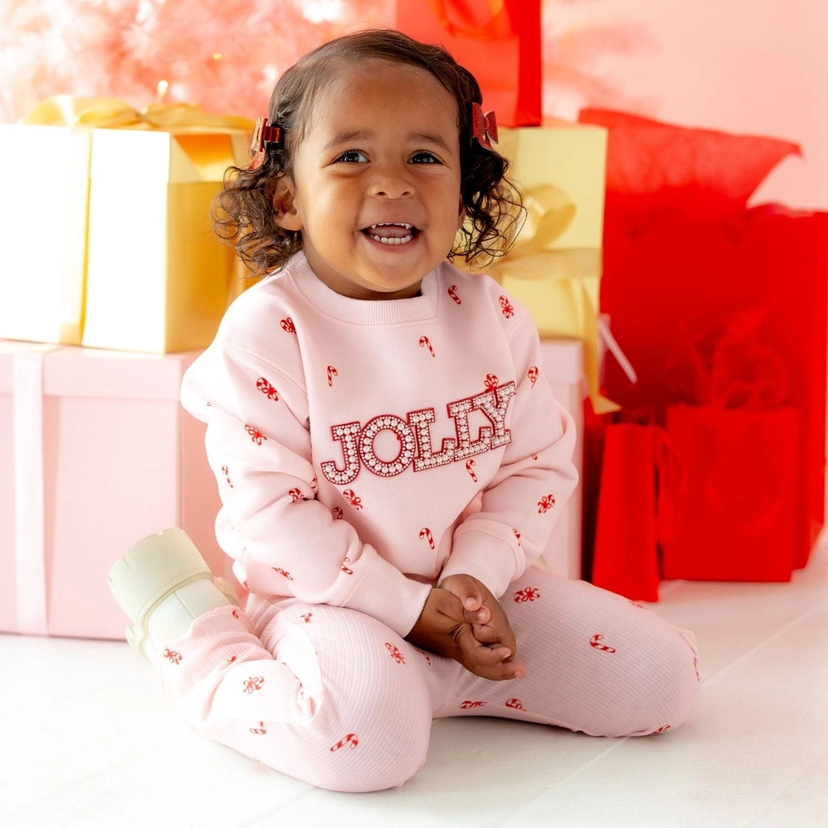 Jolly Pearl Candy Cane Sweatshirt