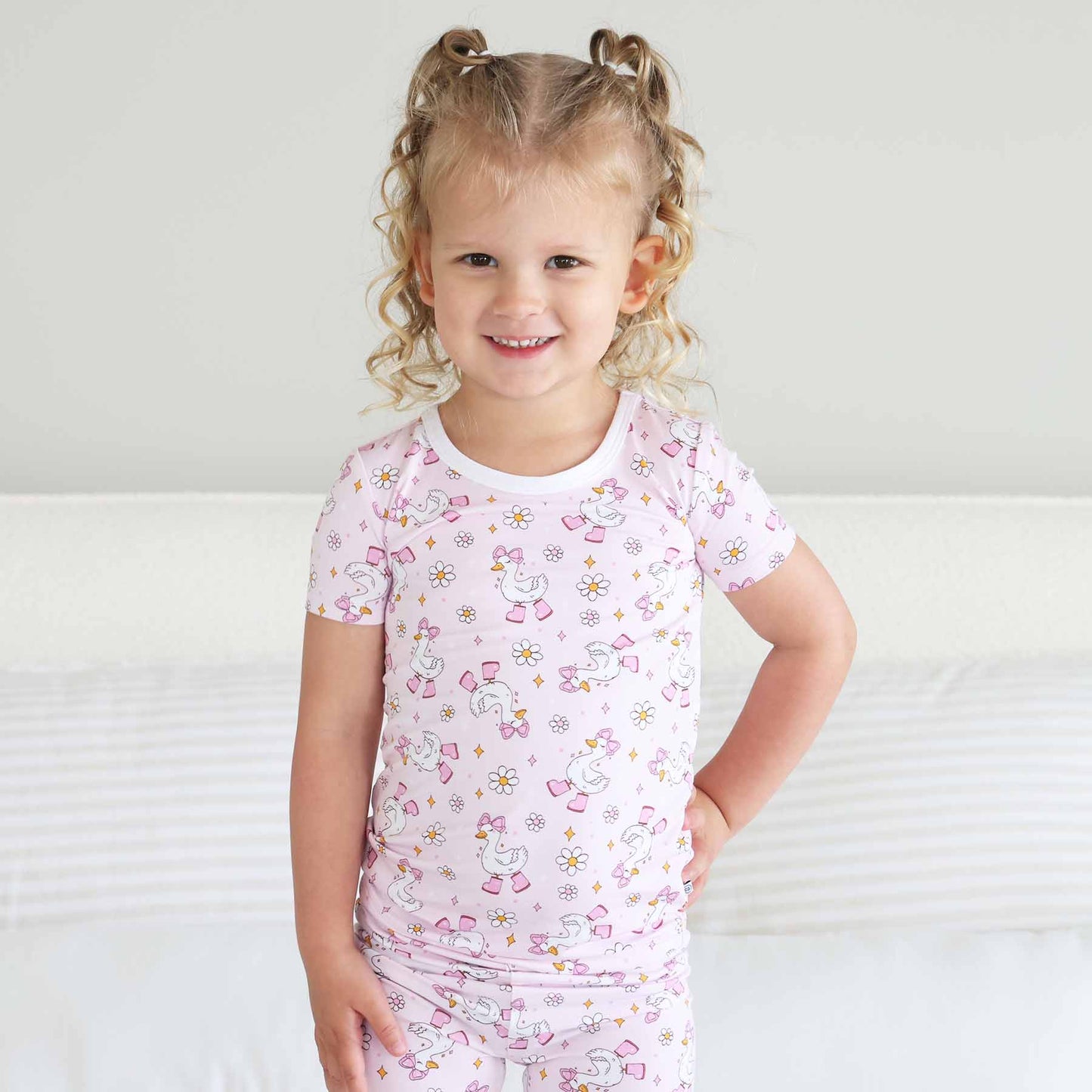 Two Piece Pajama Set with little ducks