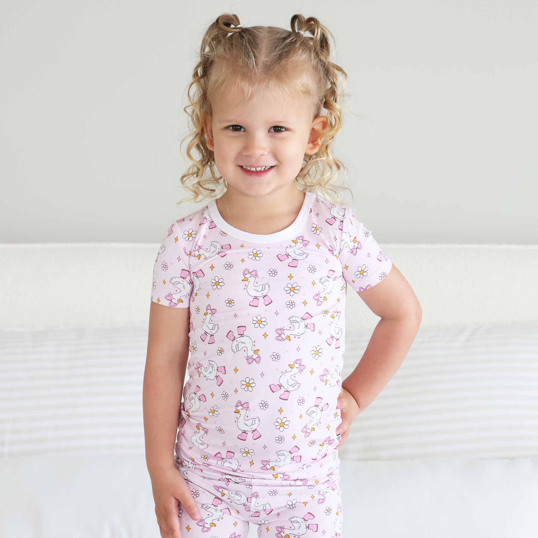 Two Piece Pajama Set with little ducks