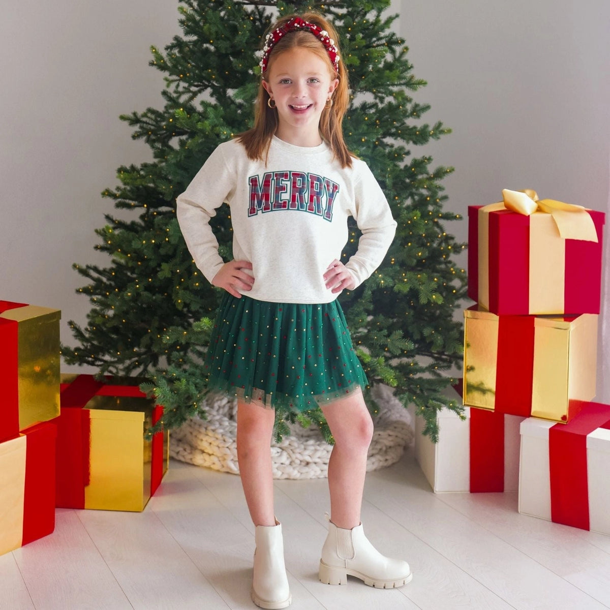 Merry Tartan Christmas Sweatshirt