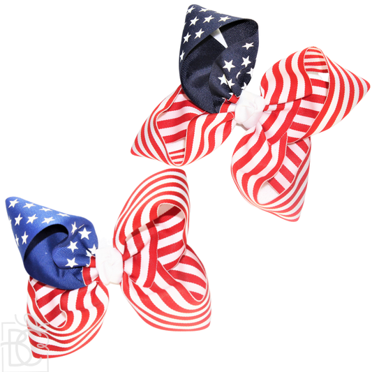 STARS AND STRIPES GROSGRAIN BOW