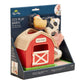 Itzy Play Barn toy set in packaging with farm animals on a white background