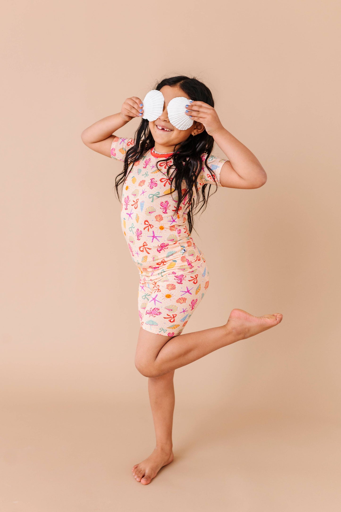 Shell We Go to Bed Pink Short Set Pajamas