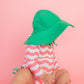 Kids Bright Green Sun Protective Hat