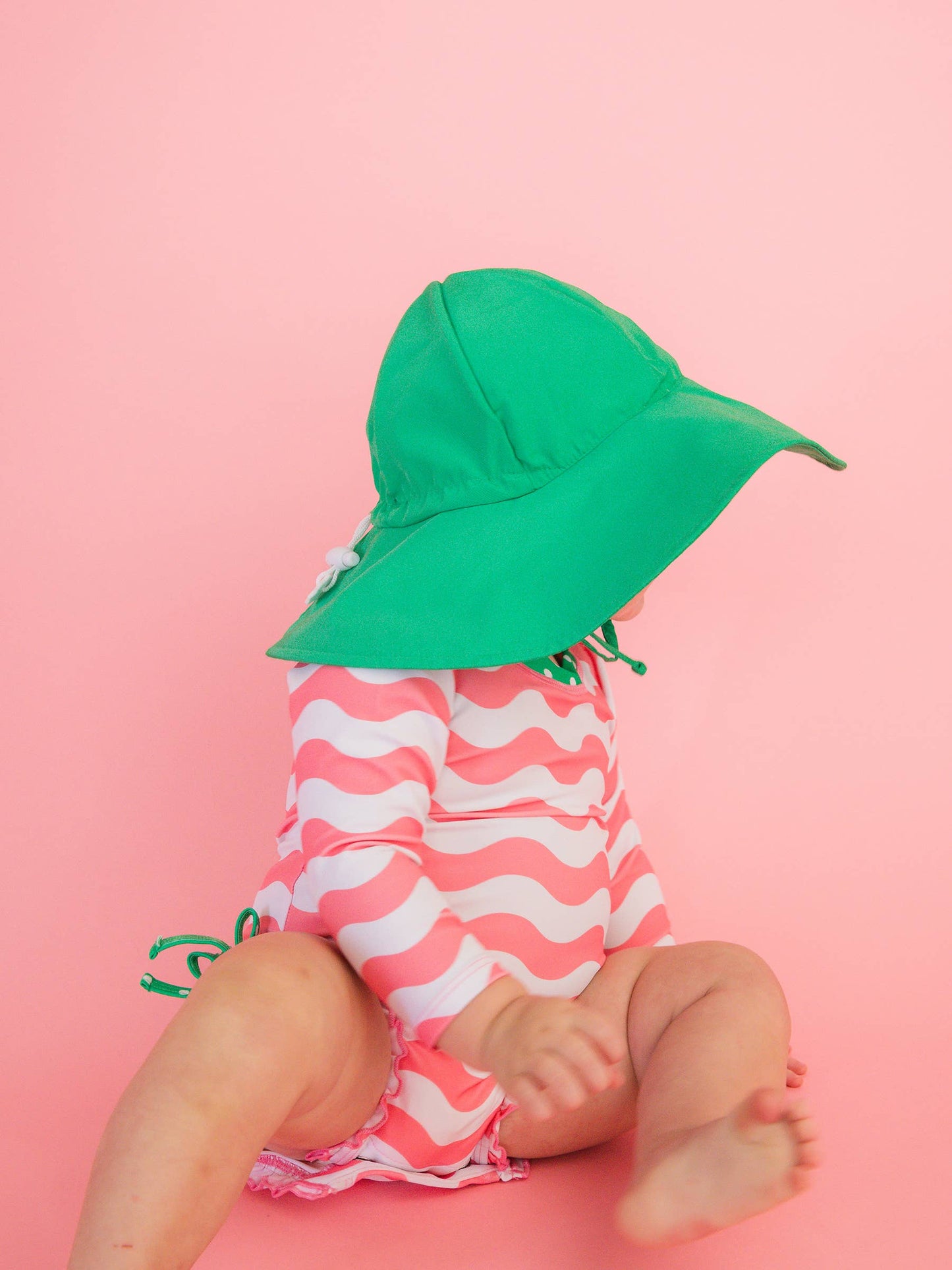 Kids Bright Green Sun Protective Hat