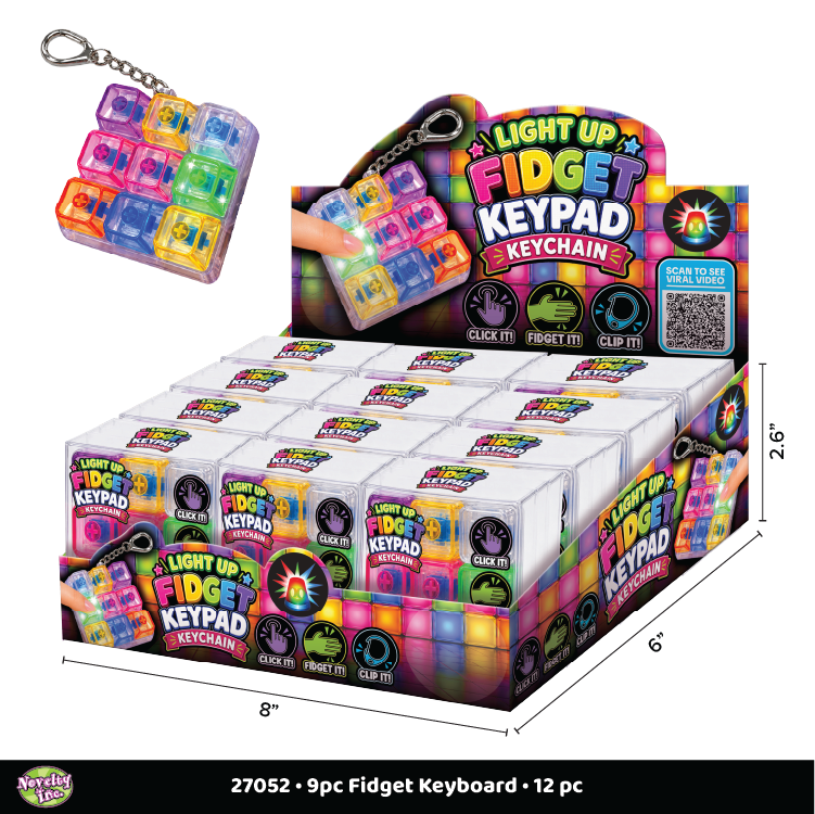Light-Up Fidget LED Keypad Keychain Toy