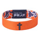 Tap To Pray® Wristband // Team Camo - Orange & Grey