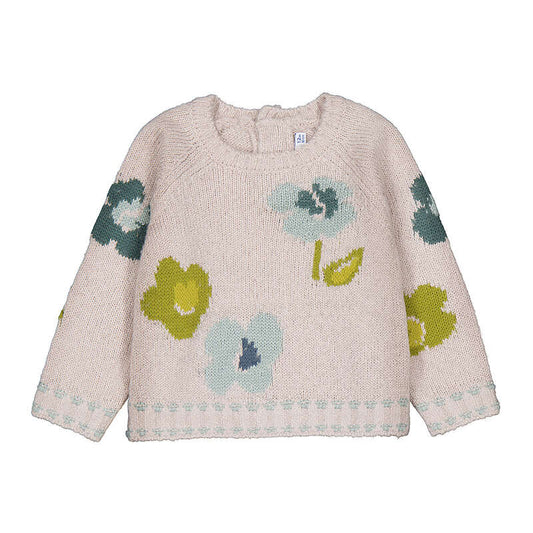 Teal Floral Sweater // 2384-52