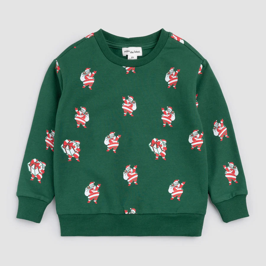 Sleighing It Green Sweatshirt // Baby