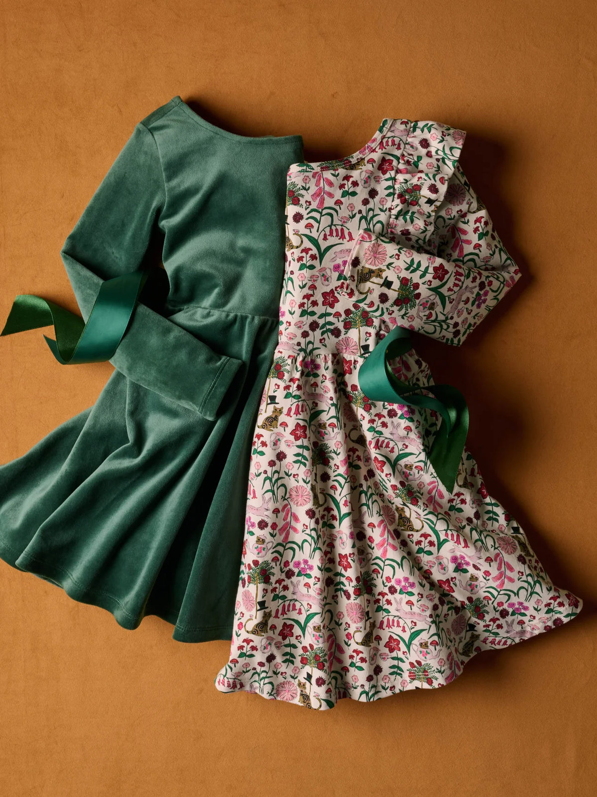 Ruffle Shoulder Ballet Dress // Tea Party Floral