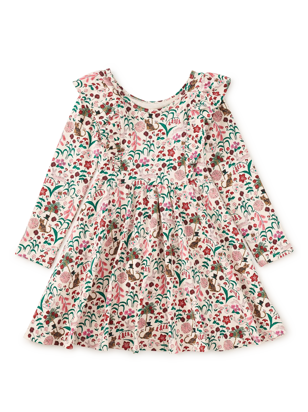 Ruffle Shoulder Ballet Dress // Tea Party Floral