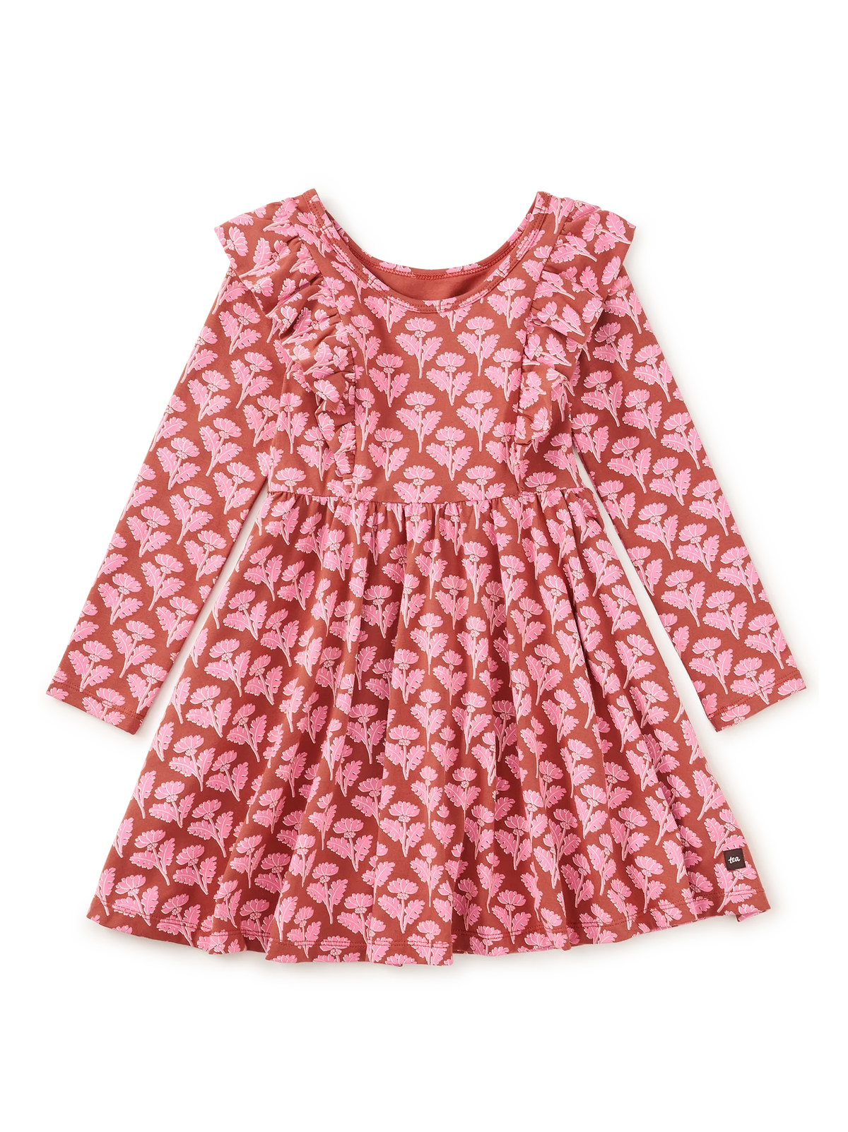 Ruffle Shoulder Ballet Dress // Stamped Heirloom Flora