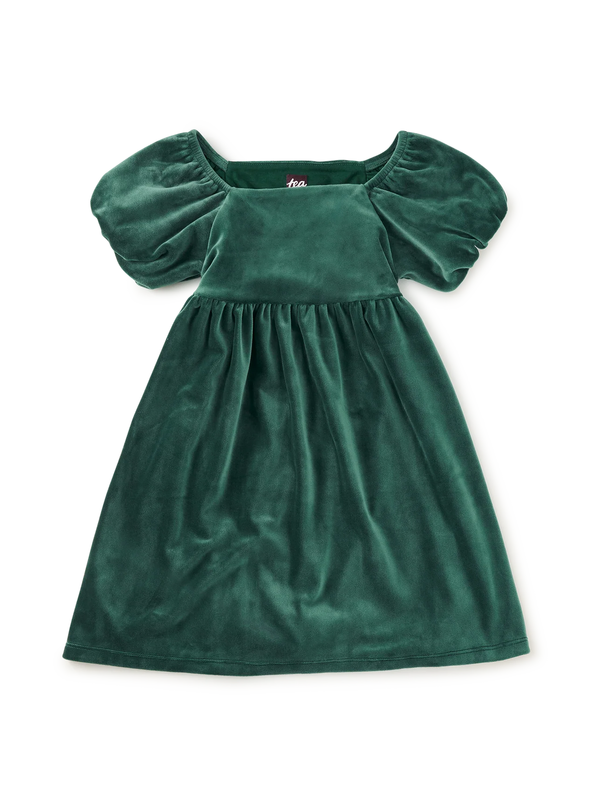 Puff Shoulder Velour Dress // Pineneedle