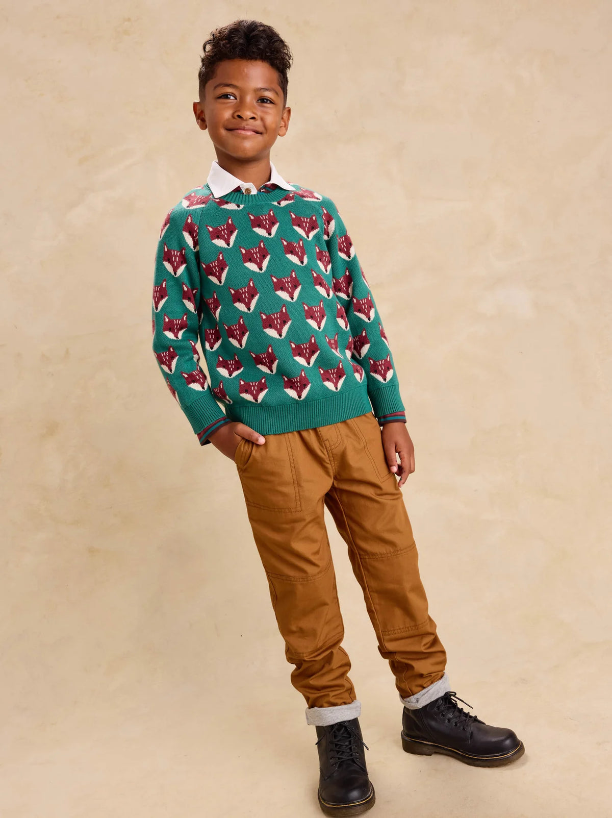 Long Sleeve Knit Sweater // Family Fox
