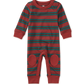 Baby Romper // Stripe Knee Patch Romper // Sangria