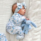 Ruffle Zipper Bamboo Footie | Tied In Blooms