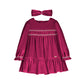Velvet Dress with Headband // Red // 2904-75