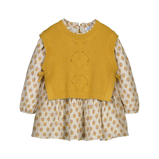 Knitted Vest Dress // Honey // 2913-35