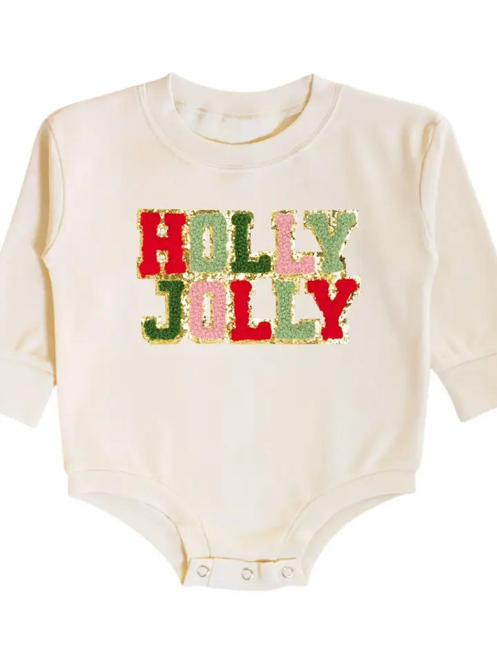 Holly Jolly Patch Romper